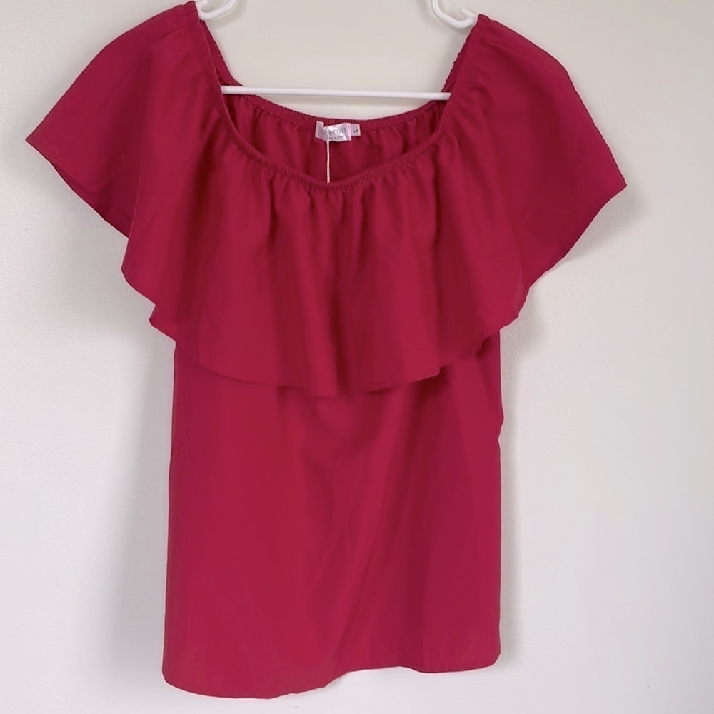 NWT Sherosa red blouse